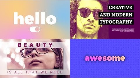 Creative Minimal Typography Premiere Pro Templates