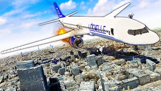 Crash Landing a PLANE in London  Teardown Mods Gameplay