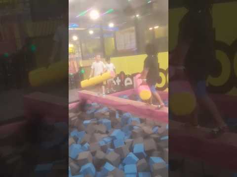 Title:Epic Foam Pit Sword Fight at Urban Air Trampoline Park! by Mayangod