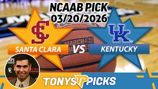 Santa Clara vs Kentucky Pick 3/20/26 NCAAB Pick Prediction