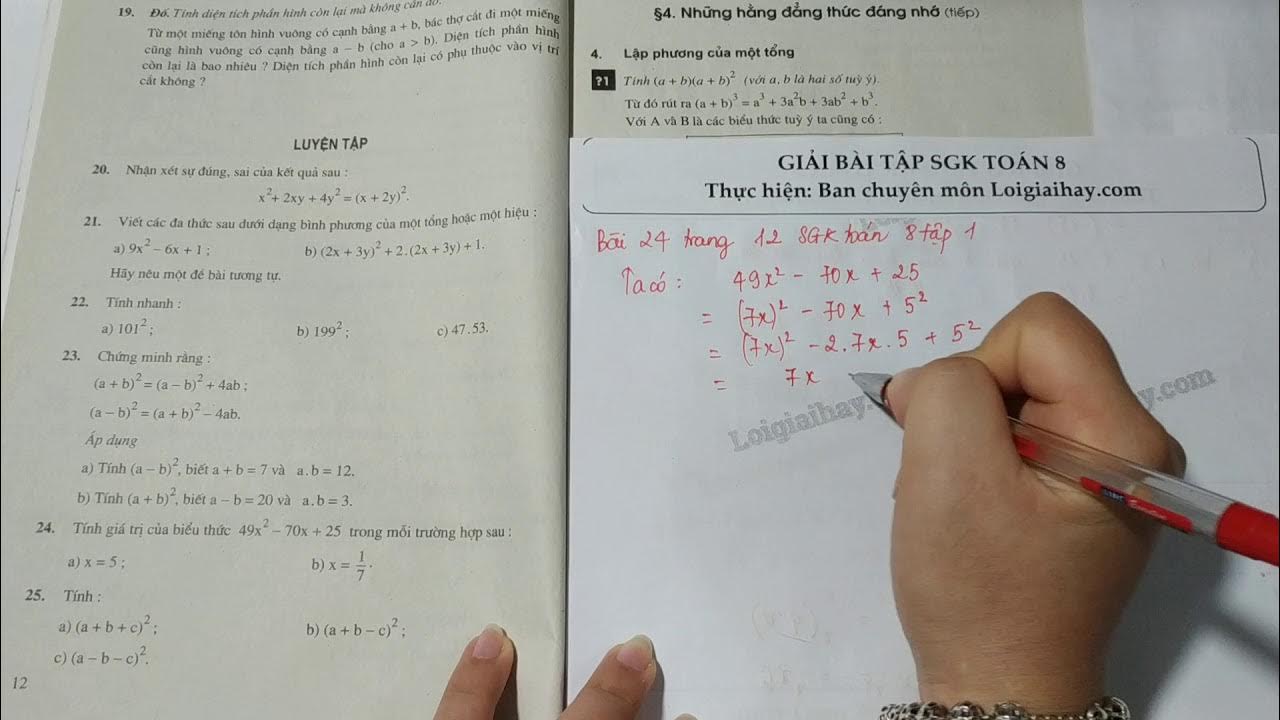 Giải Bài 24 Trang 12 Sgk Toán 8 Tập 1 - Youtube