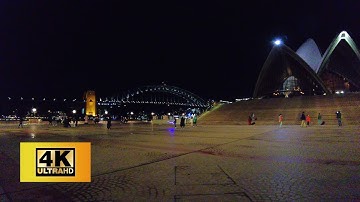 [4K] Sydney Opera House To Sydney Harbour Bridge Night Walk | Sydney Walks