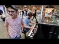 Kid joins rasputin duet and shocks shoppers