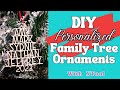 DIY Personalized Family Wood Tree Ornaments