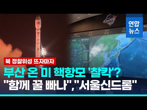 북 "정찰위성, 부산 정박 핵항모 칼빈슨·하와이 기지 촬영" / 연합뉴스 (Yonhapnews)