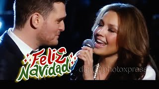 Michael Bublé Duet With Thalia - Feliz Navidad ( LIVE)
