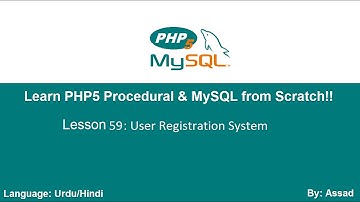PHP Procedural & MySQLi Lesson 59: User Registration System (Urdu/Hindi)