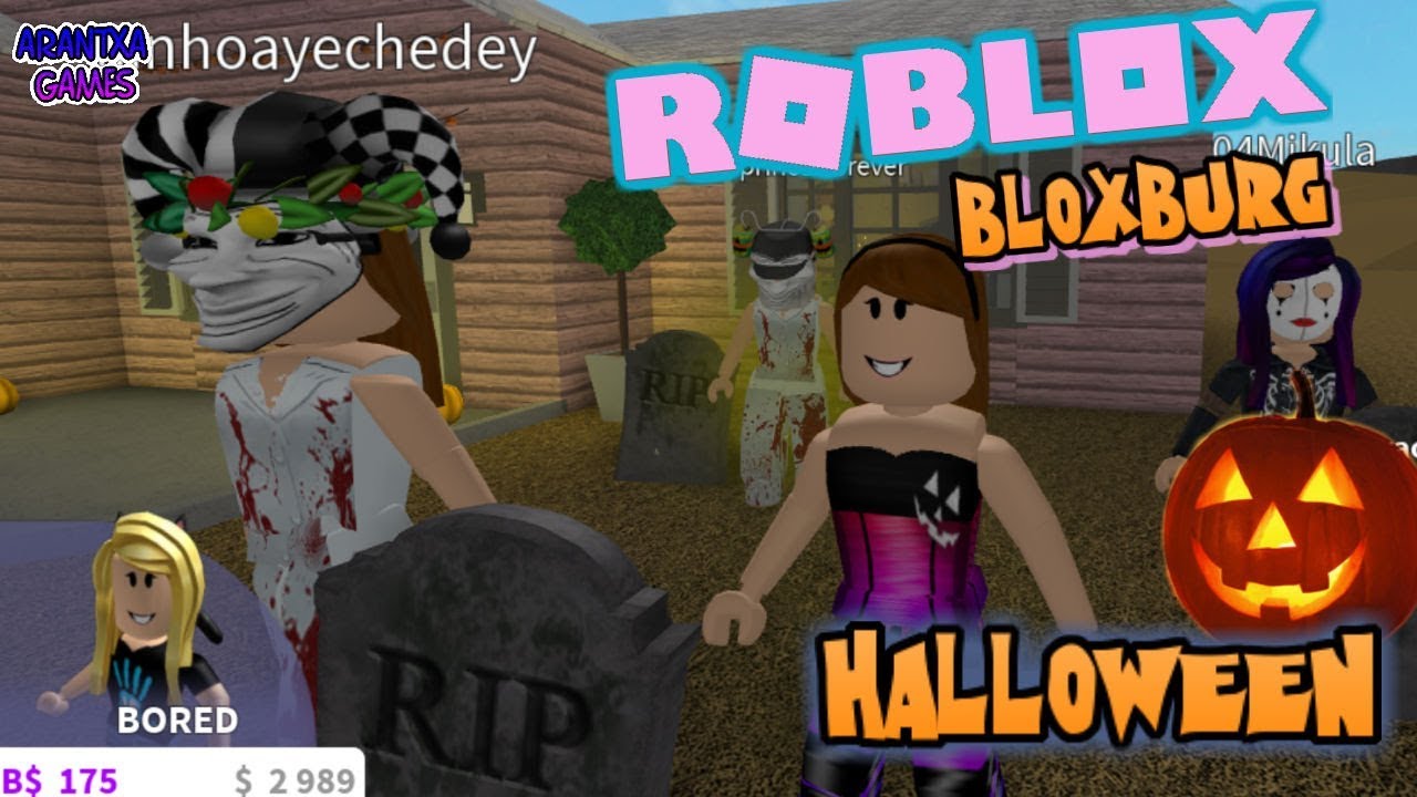 Halloween En Bloxburg Jugando A Roblox Con Subs Arantxa Games - arantxa games roblox bloxburg