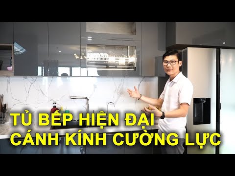 Video Tủ bếp thông minh với cánh kính cường lực hiện đại... - youtube