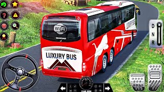 New City Construction Real Raod Red Luxury Bus 2026 Wifi Bus City Stops - Android Gamplays screenshot 1