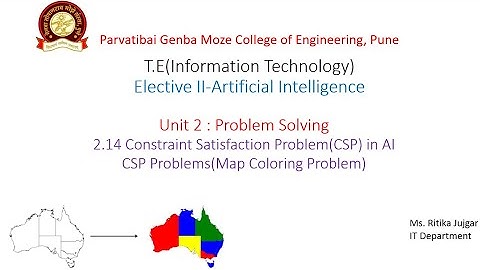 2.14 Types of Constraint Satisfaction Problem (Part 3) | Map Coloring Problem AI