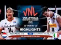 Netherlands vs Italy | VNL 2021 | Highlights | Nimir Abdel-Aziz vs Alessandro Michieletto