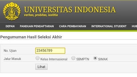cara buka pengumuman simak ui 2021