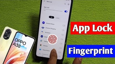 Oppo a38 app lock fingerprint | how to set app lock fingerprint Oppo a38