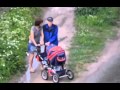 ▶ Very Drunk Mother with Child buggy