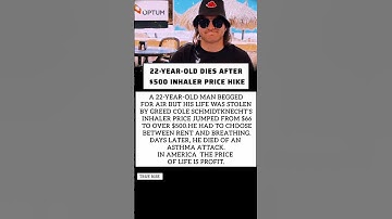 22-Year-Old Dies After $500 Inhaler Price Hike💔🇺🇸#shorts