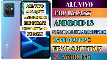World First 😂 All Vivo Android 13 FRP Bypass Without PC Reset Not Working No Pin Lock Sim Card 2023