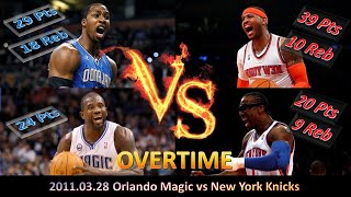 Dwight Howard + Jason Richardson VS Carmelo Anthony + Amare Stoudemire - 2011 Game - Magic vs Knicks