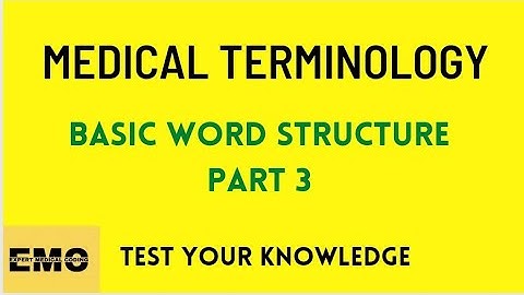 Medical coding course: Basic word structure part 3