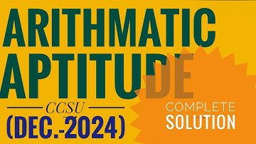Arithmatic Aptitude  (Code : BBA-501) Complete Solved Paper -Dec. -2024