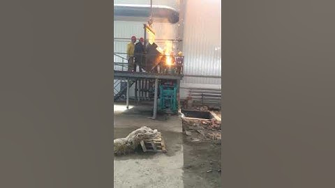 Steel billets vertical casting machine video