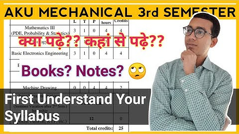 AKU Mechanical 3rd Semester Full Syllabus Discussion