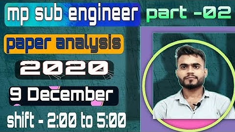 vyapam sub engineer previous year paper 2020//  paper analysis  sub engineer 2020 // subengineer