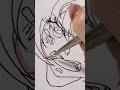 【アクリルイラストメイキング】キャンバスに一発で描くアナログイラストは緊張するけど面白い🎨#shorts #drawing #illustration
