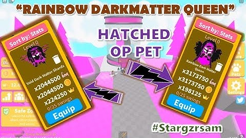 Roblox Saber Simulator!!! - CRAFTING RAINBOW DARK MATTER QUEEN! + HATCHED VOID DARK MATTER SHARDS!