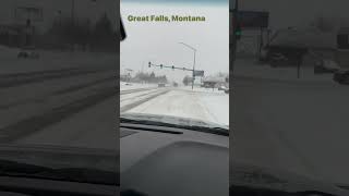 10th Ave in Great Falls, MT. One of the busiest streets in Montana! #greatfallsmt #montanalife #snow