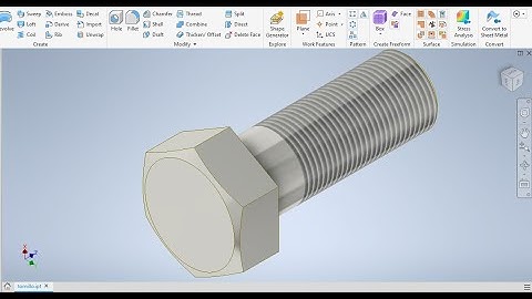 Tutorial Autodesk Inventor Pro.2020 tornillo Bolt.