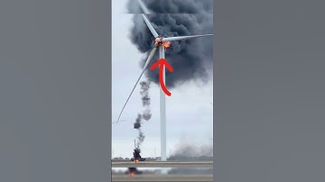 Wind Turbine Explodes🤯