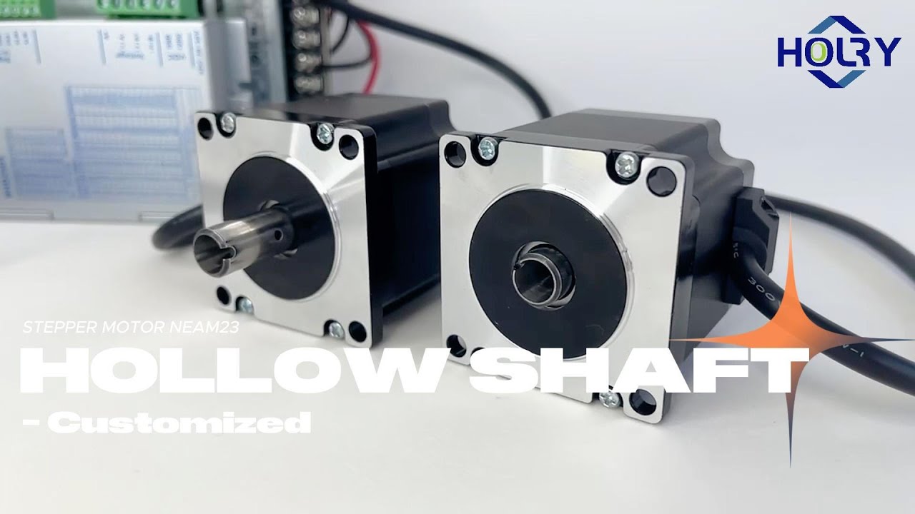 Customized Hollow Shaft NEMA23 Stepper Motor - YouTube