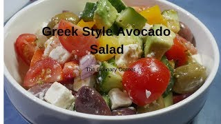 Greek Inspired Avocado Salad With a dressing