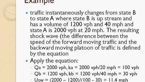 Shock Wave in Traffic Flow Seminar Report