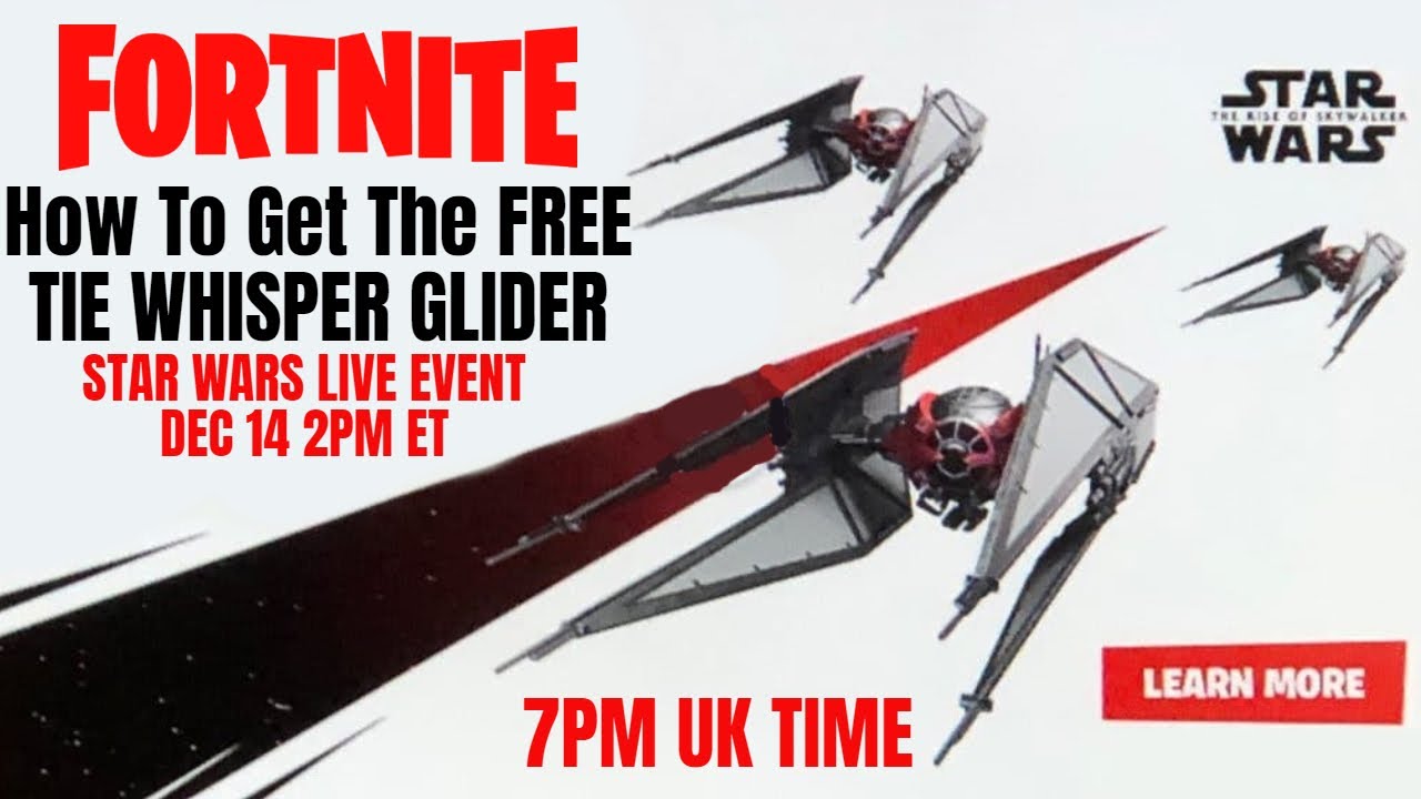 Get The New TIE WHISPER GLIDER For FREE Star Wars Live Event
