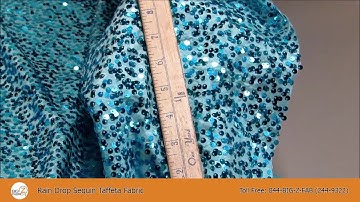 Rain Drop Sequins Taffeta Fabric