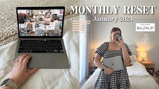 JANUARY MONTHLY RESET | setting new monthly goals + budget with me