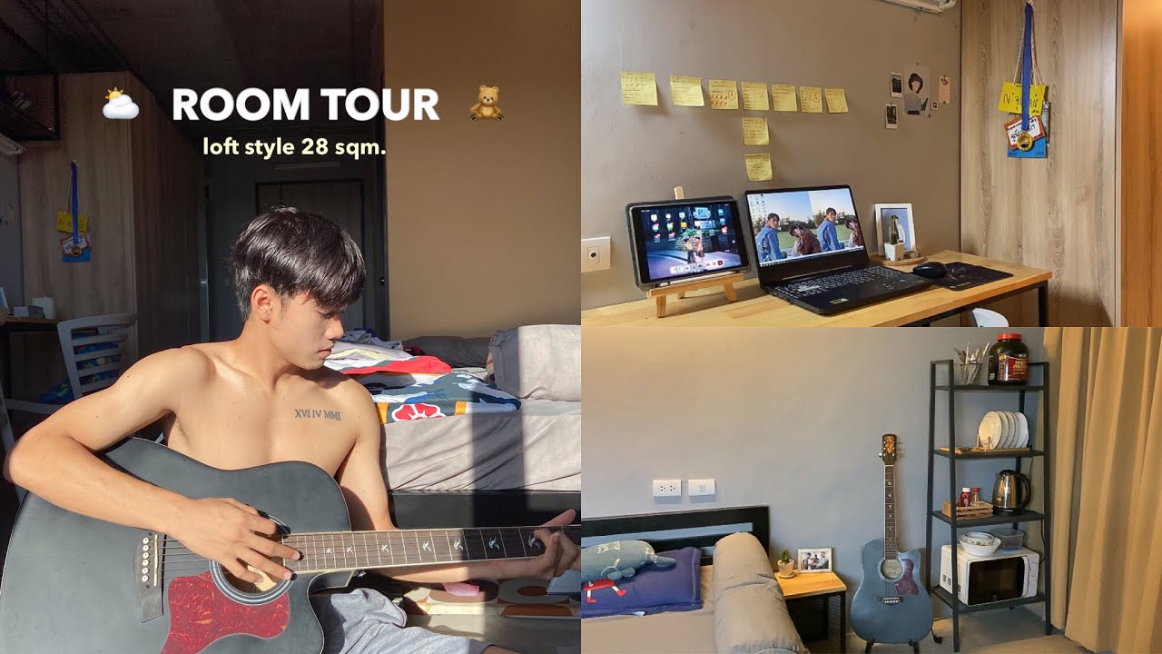 room tour 🧺 | พาทัวร์ห้องสไตล์ลอฟท์ ขนาด 28 ตรม.! 🛋✨