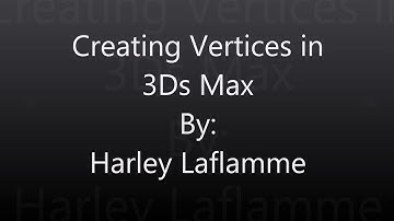 3ds Max: Creating Vertices Tutorial