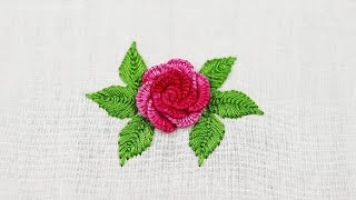 Hand Embroidery- Cast on Stitch Rose Embroidery Design | Brazilian Embroidery