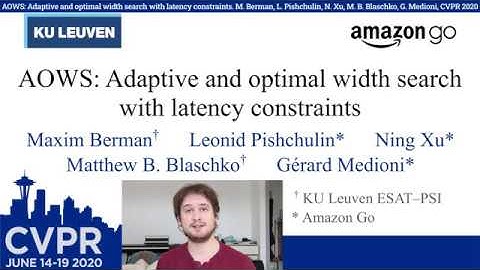 AOWS: Adaptive and optimal network width search with latency constraints (CVPR 2020 Oral)