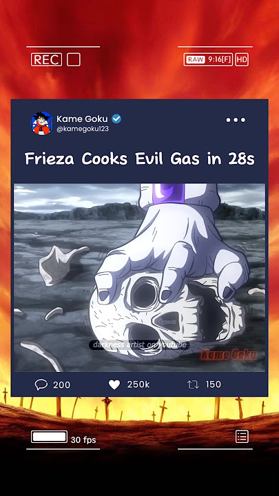 Frieza Cooks Evil Gas in 28s #goku #dragonball
