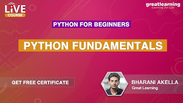 Python Fundamentals For Beginners | Python Programming | Learn Python | Great Learning