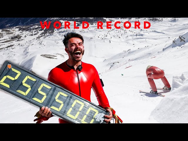 255.5kph SPEED SKI WORLD RECORD 2023, Fastest non-motorised humans on the planet. class=