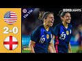 USA vs England 2-0 All Goals & Highlights | 2020 SheBelieves Cup