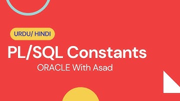 PL/SQL Constants in Oracle Database Urdu-/Hindi