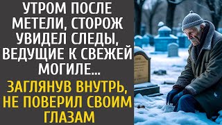 После Метели Сторож Увидел Следы, Ведущие К Свежей Могиле… Заглянув Внутрь, Не Поверил Своим Глазам