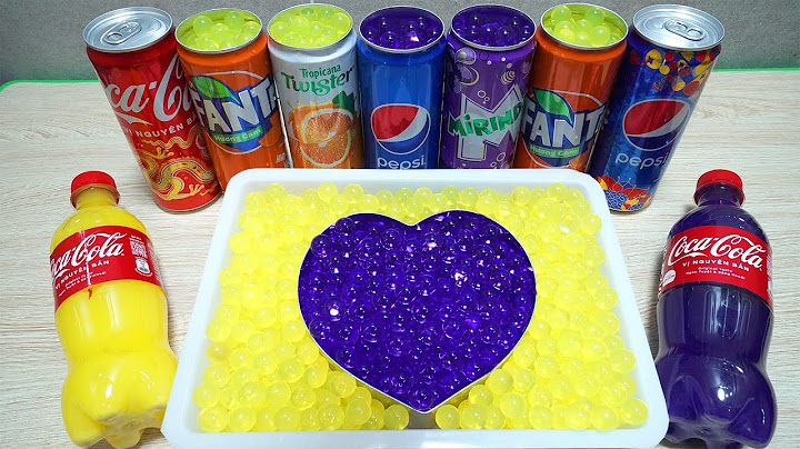 How to make a purple heart by water beads in Coca Cola, Fanta, Pepsi [Fun ASMR TECHS]