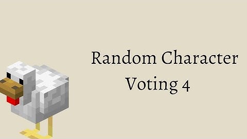 Random character voting 4